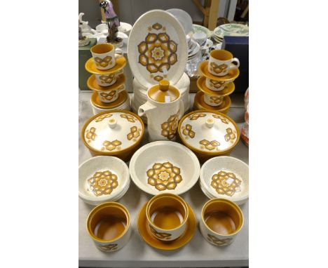 A Royal Worcester Palissy Kalibar dinner and coffee service, including, tureens, coffee pot, etc