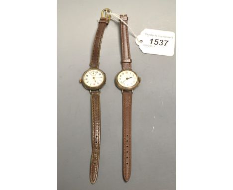 A Trench wristlet watch, 925 silver; another, similar (2)