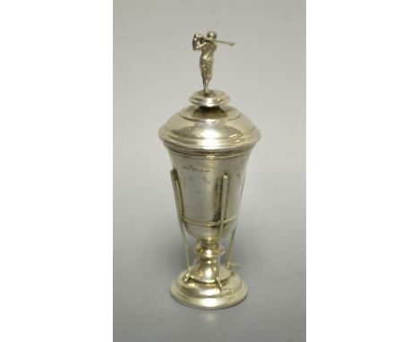 A silver golfing trophy, Birmingham 1929