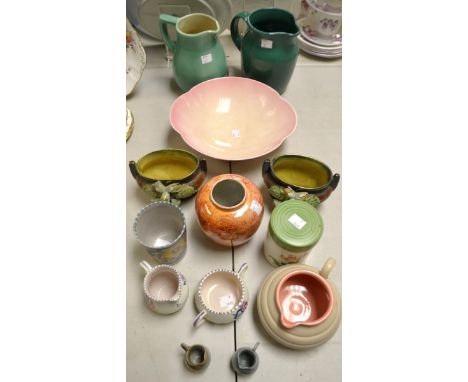 Decorative ceramics - Poole , various ; Lovatts ; Bretby type.
