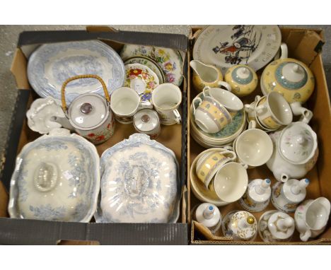 Ceramics - Royal Worcester Pallisey tea pot and milk jug, commemorative ware, blue and white tureens; a Marks and Spencers te