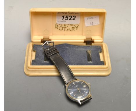 A Rotary day/date wrist watch, original box