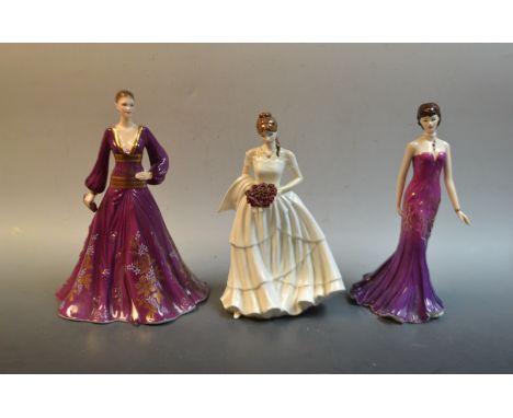 A Royal Worcester limited edition figure Ruby, 1278/7500; others, Jasmine figure of the year 2009 and Roses of Love, 1123/750