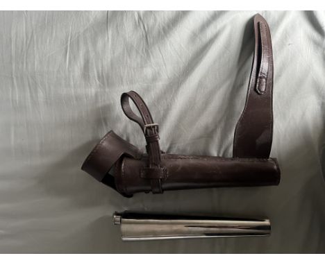 Hunting leather case complete with flask