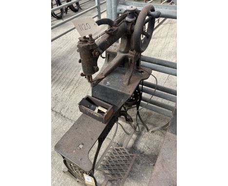 Singer leather sewing machine with treadle