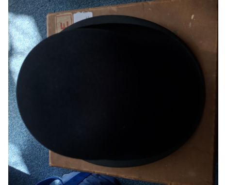 Vintage black bowler hat in original box by Bourne &amp; Hollingsworth (London)
