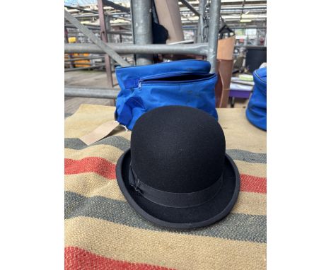 Christy's of London black bowler hat, size 7 1/8