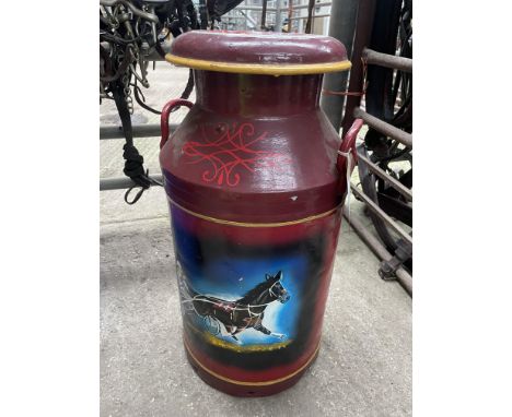 Painted aluminium churn