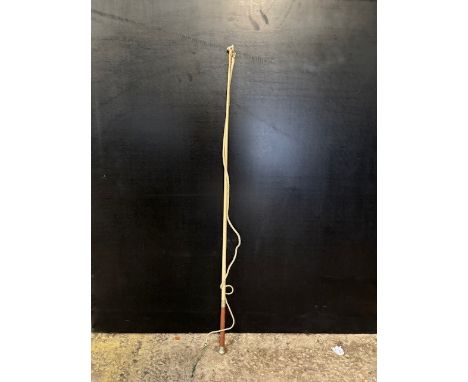 Team whip leather handle with silver mounts