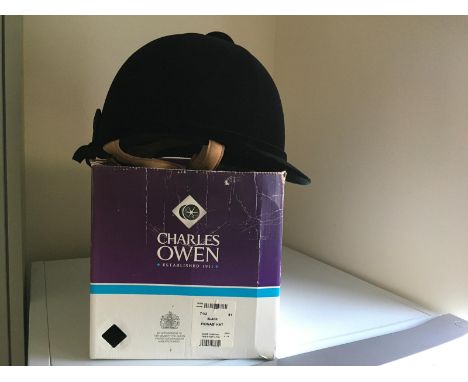 Charles Owen black safety hat size 7 1/2, new