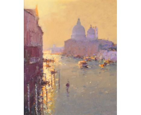 Bob Richardson (British 1938-) "Towards the Salute, Morning Light" Signed, pastel.76 x 63cm (framed 99.5 x 86.5cm)Artists’ Re