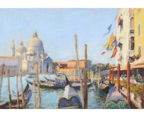 Bob Richardson (British 1938-) Venice scene Unsigned, pastel.40.5 x 58cm (framed 65 x 82cm)Artists’ Resale Right (“droit de s