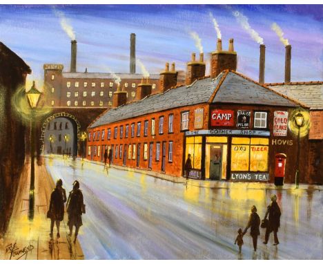 Joe Townend (British 1946-) "The Corner Shop" Signed, acrylic on canvas.40.5 x 50.5cmArtists’ Resale Right (“droit de suite”)