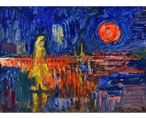 James Lawrence Isherwood F.R.S.A., F.I.A.L. (British 1917-1989) "The Lost Soul, Sun Rain Shawl Wigan" Signed, titled on verso