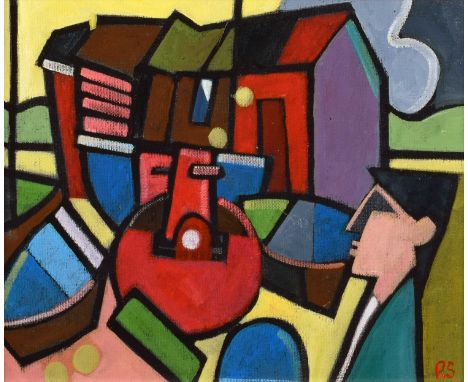 Peter Stanaway (British 1943-) "Boatman - Seahouses" Initialled, titled and dated 2017 on verso, acrylic on board.23 x 28.5cm