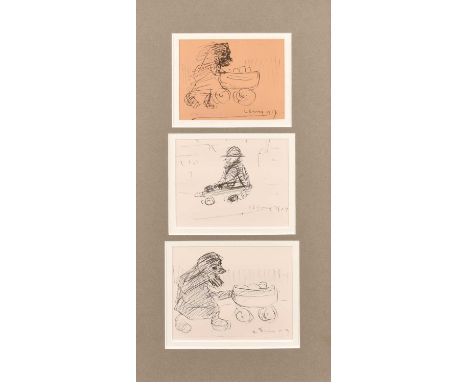 L.S. Lowry R.A. (British 1887-1976) "Nursery Sketches" Unsigned, published by Adam Collection Ltd, with Fine Art Trade Guild 
