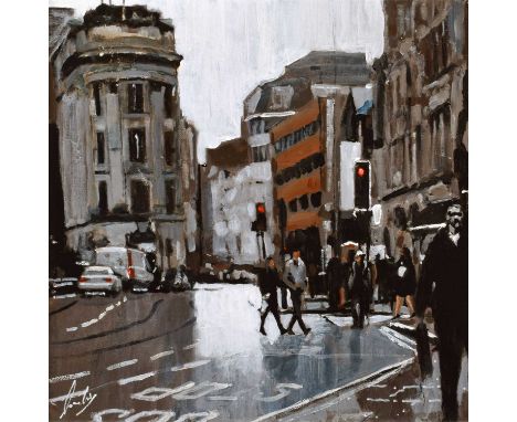 David Coulter (British 20th/21st century) "John Dalton St" Signed, titled and with artist's stamp on verso, acrylic on canvas