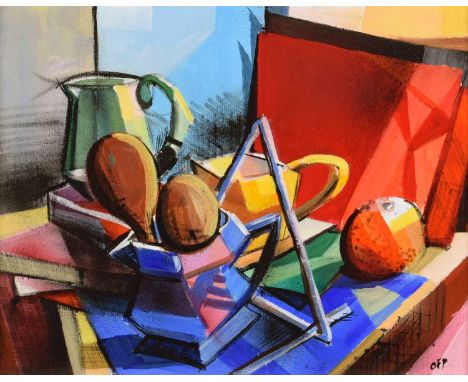 Olivia Pilling (British 1985-) Still Life Initialled, acrylic on board.34.5 x 44.5cm (framed 47 x 57cm)Artists’ Resale Right 