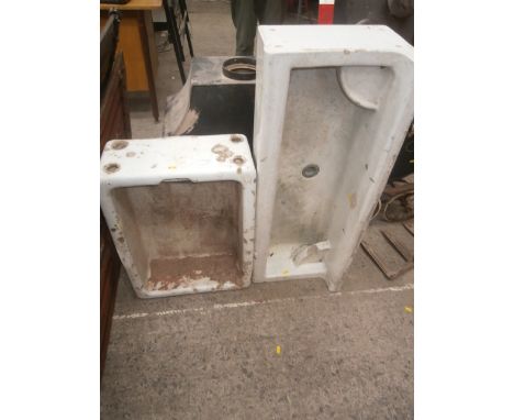 j duckett & son ceramic sink and one other