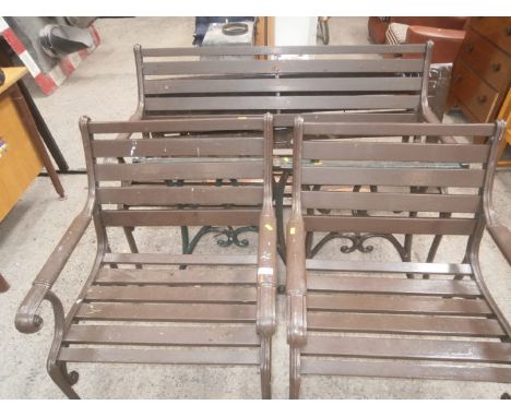 vintage cast iron 4 piece garden set