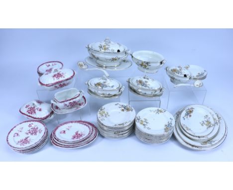 A good child’s 19th century Ridgeways Royal Semi Porcelain part Dinner Service, including four  tureens in various sizes two 
