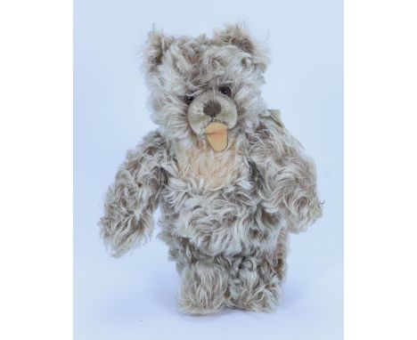 Steiff post war mohair Zotty Teddy bear, the shaggy mohair bear with brown glass eyes, clipped mohair muzzle, stitched nose a