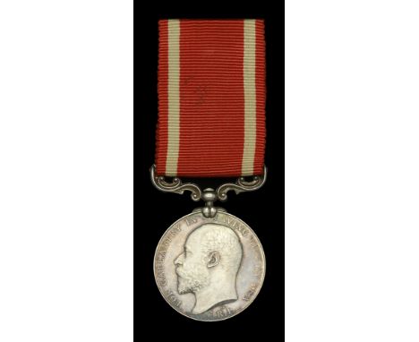 A S.G.M. awarded to W. Gibson, Seaman of the Steamship Bostonian of Liverpool, for rescuing the shipwrecked crew of the Steam