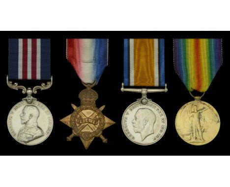 A Great War ‘Western Front’ M.M. group of four awarded to Corporal C. H. Manser, Royal Munster Fusiliers  Military Medal, G.V