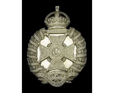 Rifle Brigade Officer’s Shoulder Belt Plate A good example, on a silver round plate within a laurel wreath with battle honour