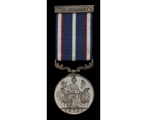 R.S.P.C.A. Life Saving Medal, bronze (Miss G. H. Chrystal J.P.) complete with ‘For Humanity’ top suspension brooch, good very