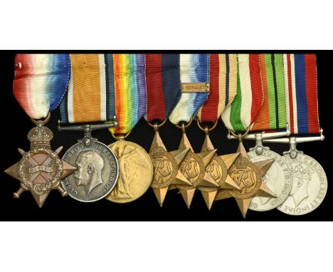 Nine: Petty Officer Telegrapher G. J. H. Leadbeater, Royal Navy, who served over 30 years in naval communications  1914-15 St