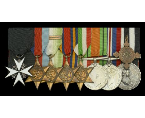 An Order of St. John group of eight awarded to Able Seaman R. A. W. Hayward, Royal Navy  The Order of St. John of Jerusalem, 