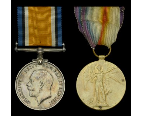 Pair: Private T. M. White, 15th Battalion, Durham Light Infantry, who was mortally wounded during his regiment’s ‘Final Assau