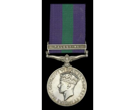 General Service 1918-62, 1 clasp, Palestine (6399107. Pte. B. McCarney. R. Suss. R.) very fine £50-£70 --- Importation Duty T