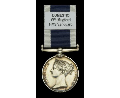 Royal Navy L.S. & G.C., V.R., narrow suspension (Wm. Mugford Domestic H.M.S. Vanguard) engraved naming, good very fine £100-£