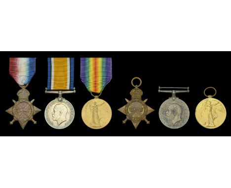 Three: Engineer Lieutenant C. T. A. Lacey, Royal Navy 1914-15 Star (Art. Eng. C. T. A. Lacey. R.N.); British War and Victory 