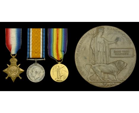 Three: Second Lieutenant D. V. Humphreys, Argyll and Sutherland Highlanders, late Royal Army Medical Corps  1914-15 Star (127