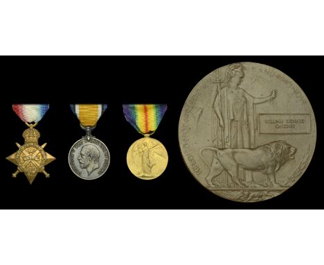 Family group:  Three: Private W. G. Gardner, Army Service Corps 1914 Star (SS-3199 Pte W. G. Gardner. A.S.C.); British War an