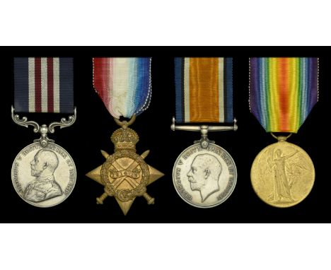 A Great War 1916 ‘Western Front’ M.M. group of four awarded to Private F. Howcroft, Essex Regiment  Military Medal, G.V.R. (1