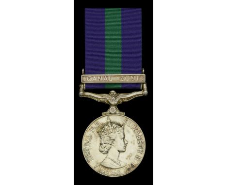 General Service 1918-62, 1 clasp, Canal Zone (AC1 R J Baker (4120185) RAF) in named card box of issue, extremely fine £120-£1