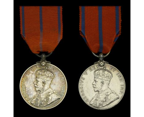 Coronation 1911 (2), Metropolitan Police (P.C., A. Langley.); London Fire Brigade (Coachman F. W. Miller.) first nearly very 