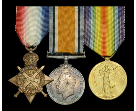 Three: Private R. Pow, Seaforth Highlanders, who was killed in action on the Western Front on 3 May 1917  1914 Star (273 Pte.