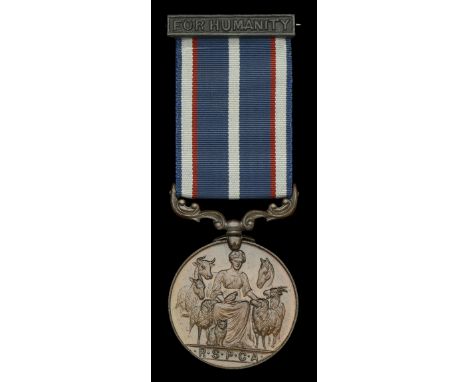 R.S.P.C.A. Life Saving Medal, bronze (S/O F. N. Jury, 1963) naming engraved over some light preparatory naming, with integral
