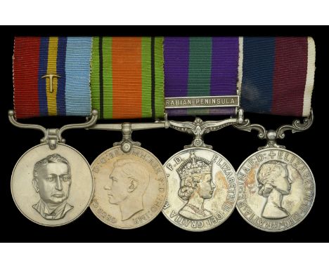 A Rhodesian group of four awarded to Flight Lieutenant A. G. E. Dewsbury, Rhodesian Air Force  Rhodesia, General Service Meda