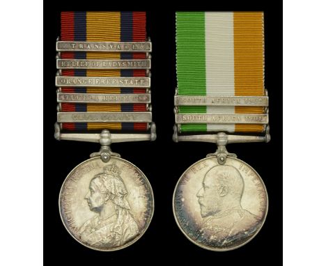 Pair: Private M. Thwaites, Border Regiment, who witnessed heavy casualties at the Battle of Colenso on 15 December 1899  Quee