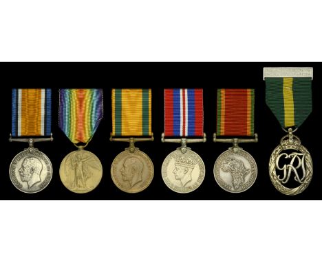 Six: Captain R. G. Gibbings, Hampshire Regiment, later Union Defence Force  British War and Victory Medals (Capt. R. G. Gibbi