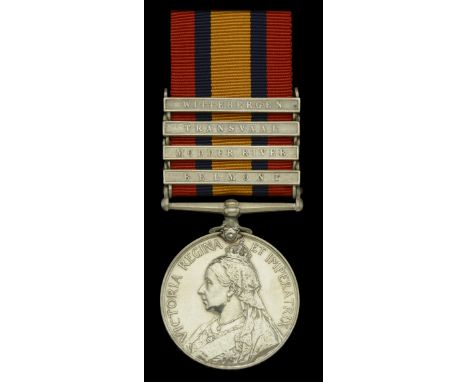 Queen’s South Africa 1899-1902, 4 clasps, Belmont, Modder River, Transvaal, Wittebergen (4790 Corl. C. H. Cutts, 2: Yorks: Lt