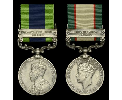 Pair: Gunner Pritam Singh, 1st Mountain Battery, Indian Army  India General Service 1908-35, 1 clasp, North West Frontier 193
