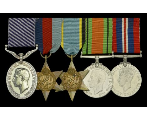 A Second War ‘Bomber Command’ D.F.M. group of five awarded to Rear Gunner Flight Sergeant D. G. Lucking, Royal Air Force, who
