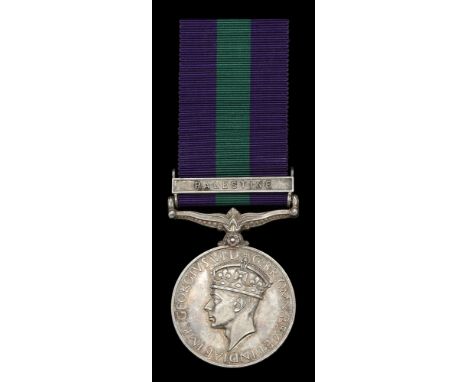General Service 1918-62, 1 clasp, Palestine (5333346 Pte. A. Pearce, R. Berks. R.) extremely fine £100-£140  ---  A. Pearce a